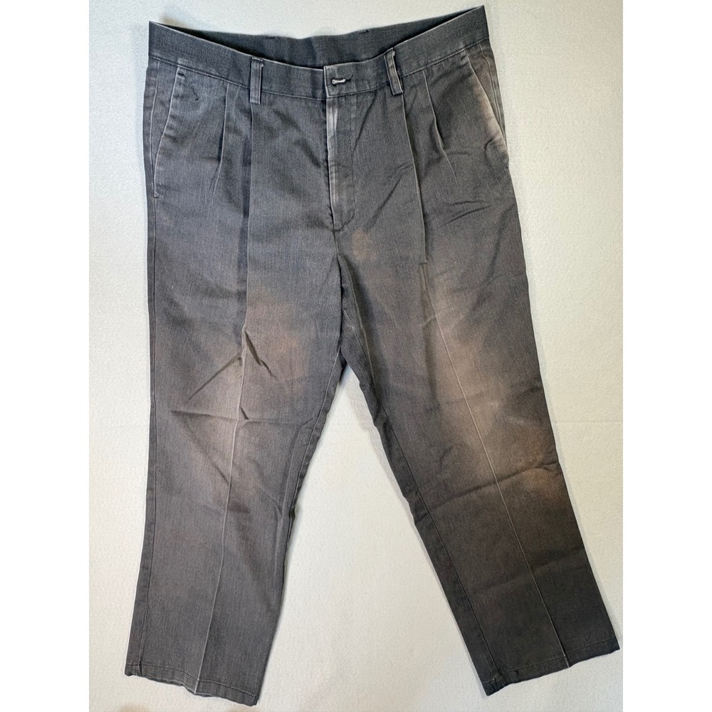 Dockers Mens Pleated Classic Fit Trousers Charcoal Gray‎ 36x29 404438058 Vintage